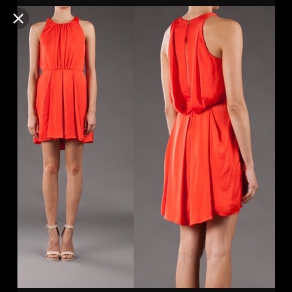 Rebecca Taylor sleeveless orange dress